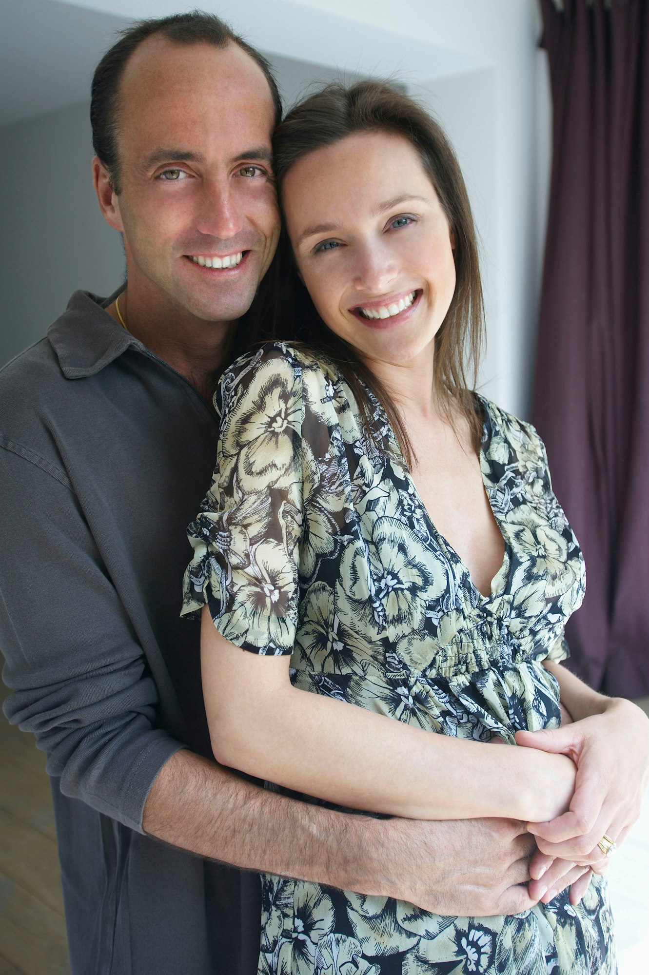 Couple smiling, portrait